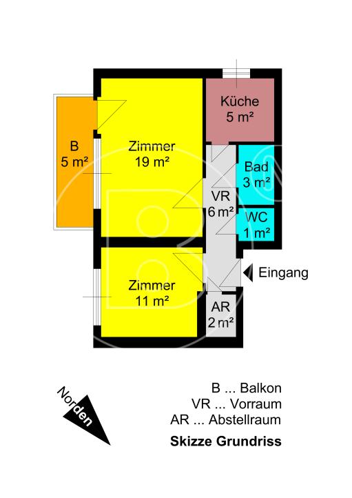 Renovierungsbedürftige 2-Zimmer-Balkonwohnung in Toplage! - 21