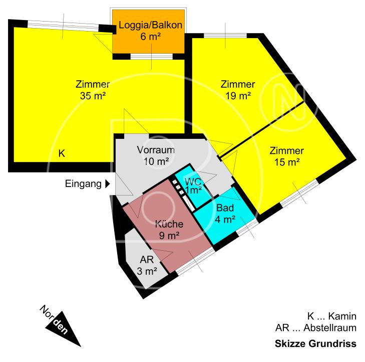 Renovierungsbedürftige 3-Zimmer-Balkon-Wohnung in Bestlage! - 30