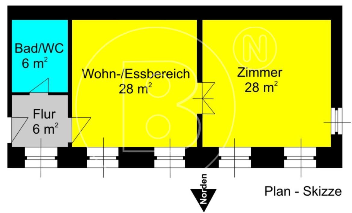 2-Zimmer-Büro in Bestlage! - Grundriss