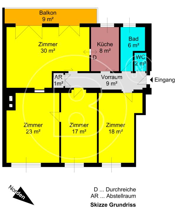 <p>4-Zimmer-Balkon-Wohnung mit Garage in zentraler Lage!</p> - 32