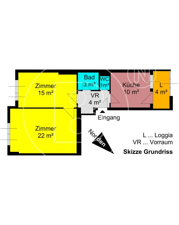 <p>Renovierungsbedürftige 2-Zimmer-Wohnung!</p> - 27