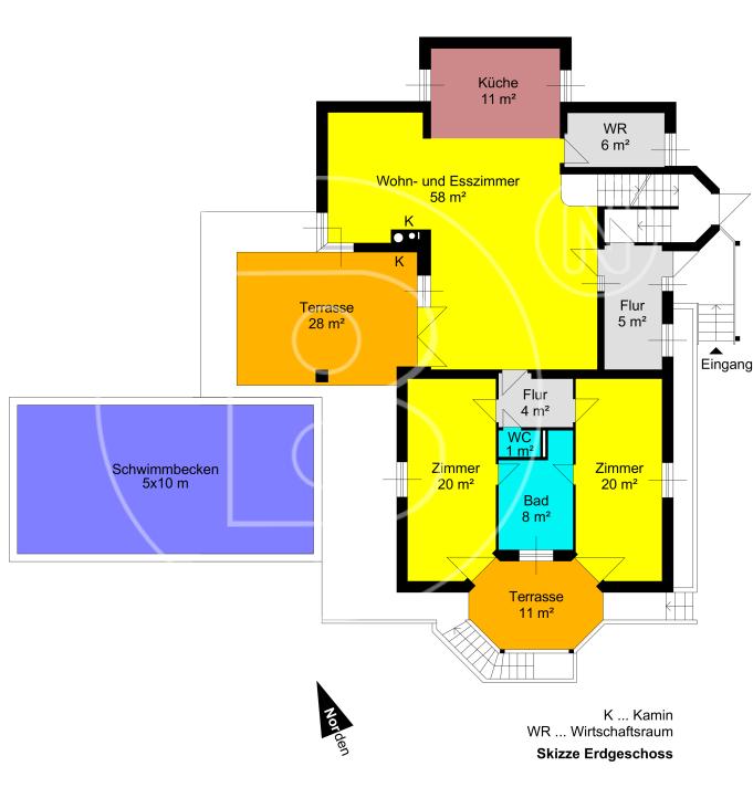 <p>Einfamilienhaus in zentraler Bestlage mit Tennisplatz auf parkähnlichem Grund!</p> - 34