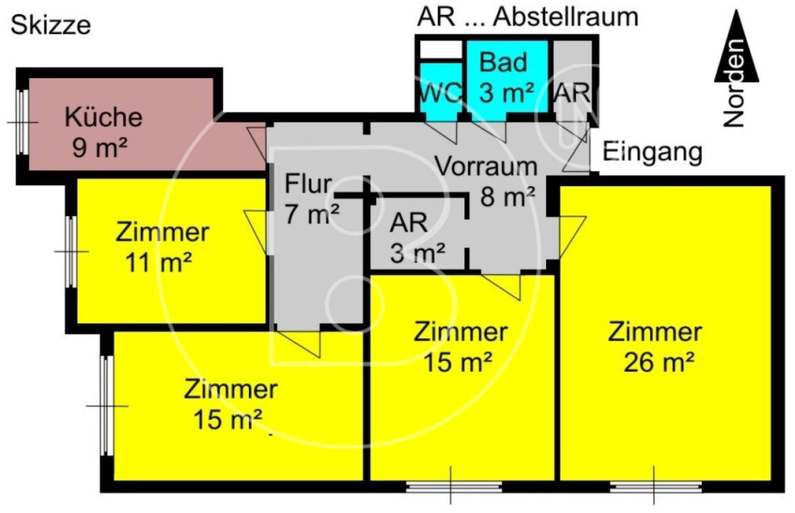 Besonders Familienfreundliche 4-Zimmer-Neubauwohnung - Plan Skizze