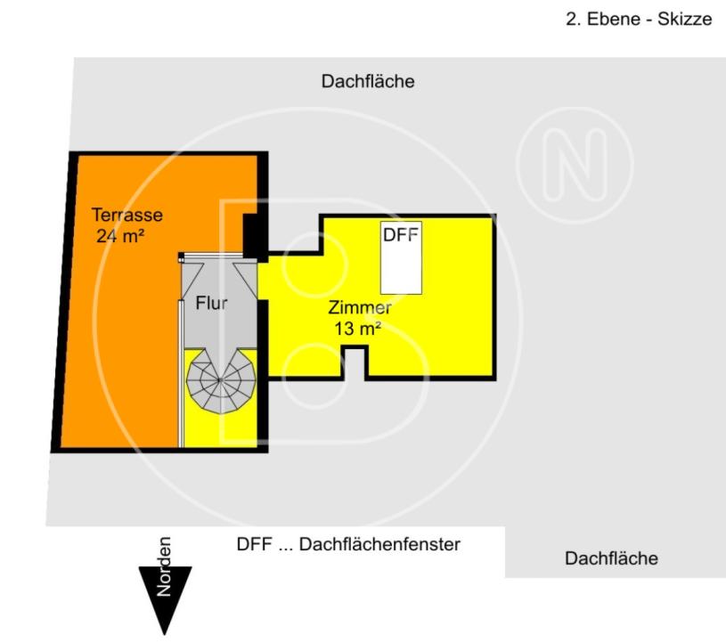 DG-Terrassenwohnung + Panoramafernblick - Ebene 2 - Skizze