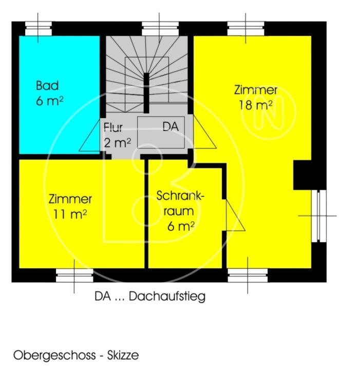 Modernes Eckreihenhaus in Ruhelage - Plan OG
