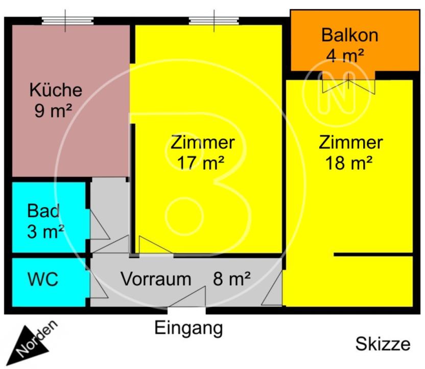 2-Zimmer-Wohnung mit Balkon - 20