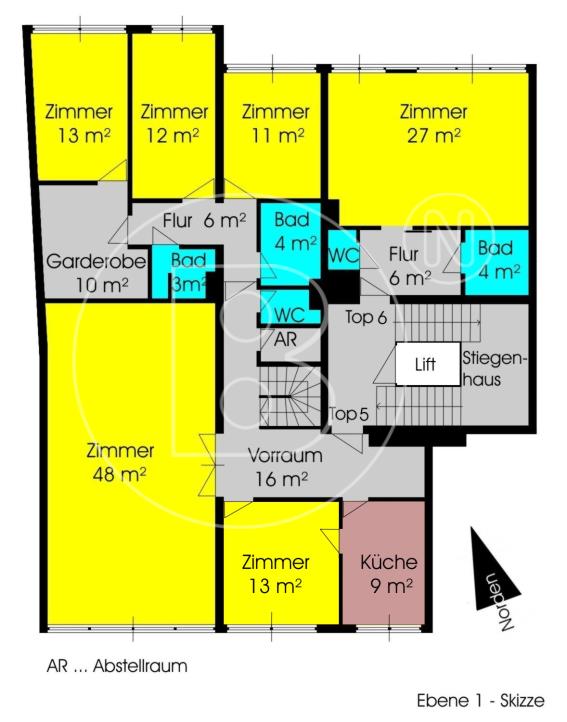 Dachgeschosswohnung mit riesiger Dachterrasse und zwei Garagen - 29