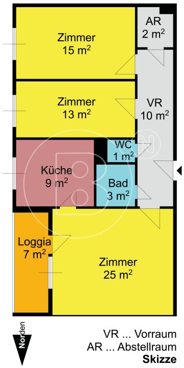 3-Zimmer-Loggia-Wohnung mit Garage - 20
