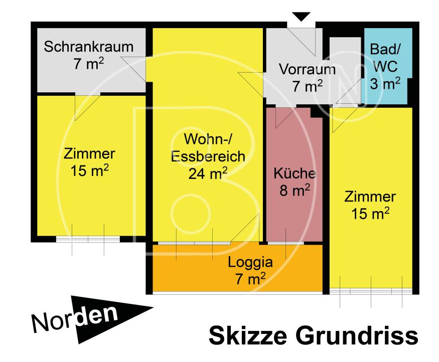 Renovierungsbedürftige 3-Zimmer-Loggia-Wohnung - 17