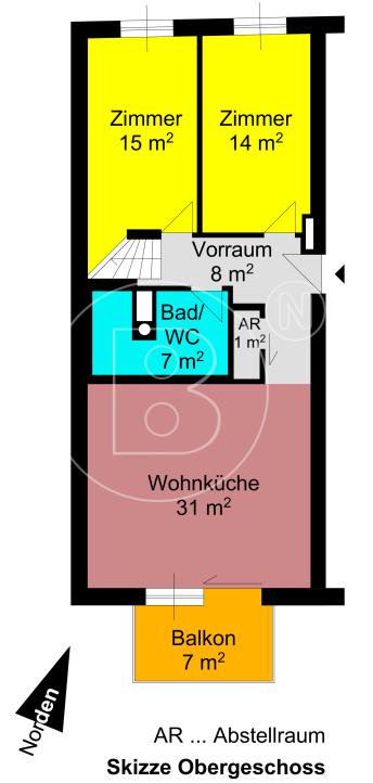 Moderne 4-Zimmer-Balkon-Maisonette mit Garage! - 26