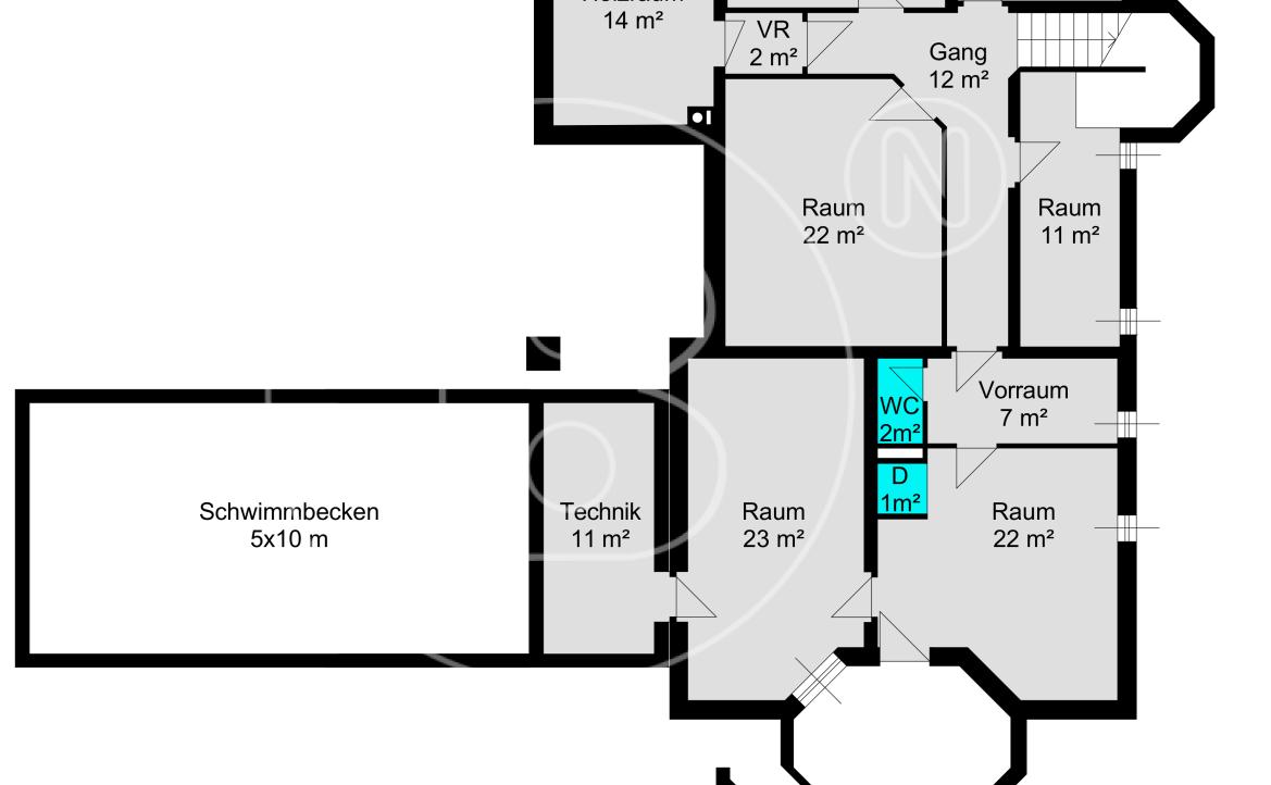 <p>Einfamilienhaus in zentraler Bestlage mit Tennisplatz auf parkähnlichem Grund!</p> - 36