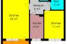 Gepflegte 2-Zimmer-Loggia-Wohnung - Plan Skizze