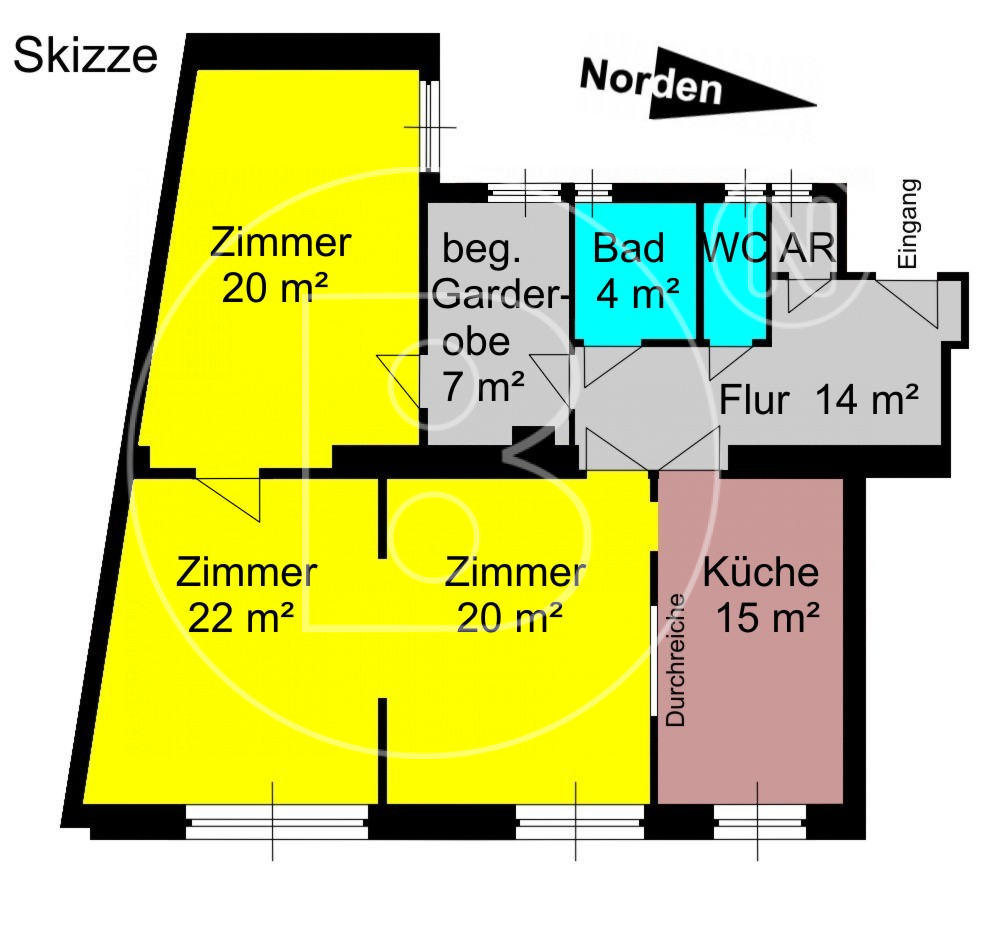 GRUNDRISS - Gepflegte 3-Zimmer-Wohnung in Oberdöbling