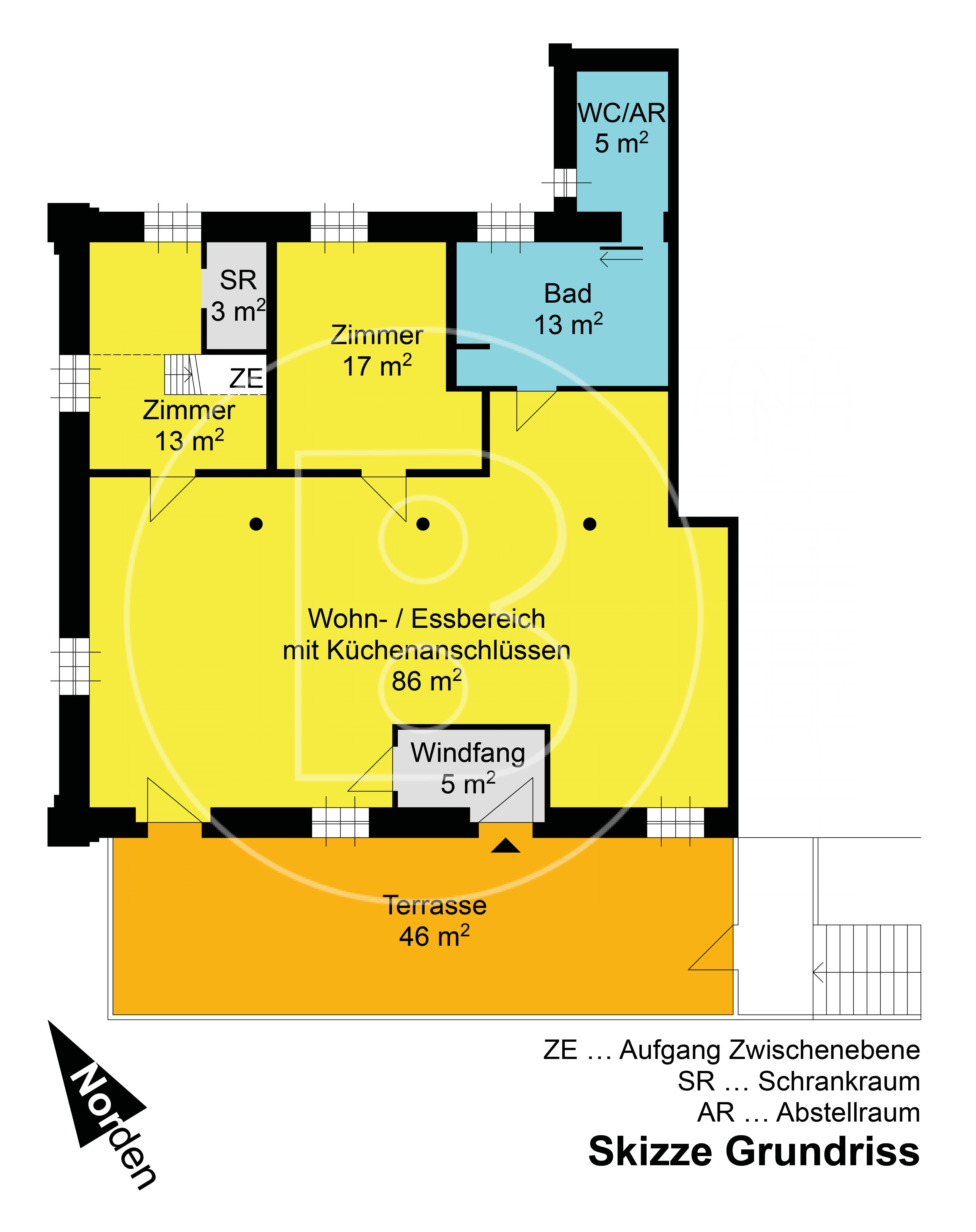 GRUNDRISS - Wohnen mit besonderem Flair - Loftwohnung mit Terrasse