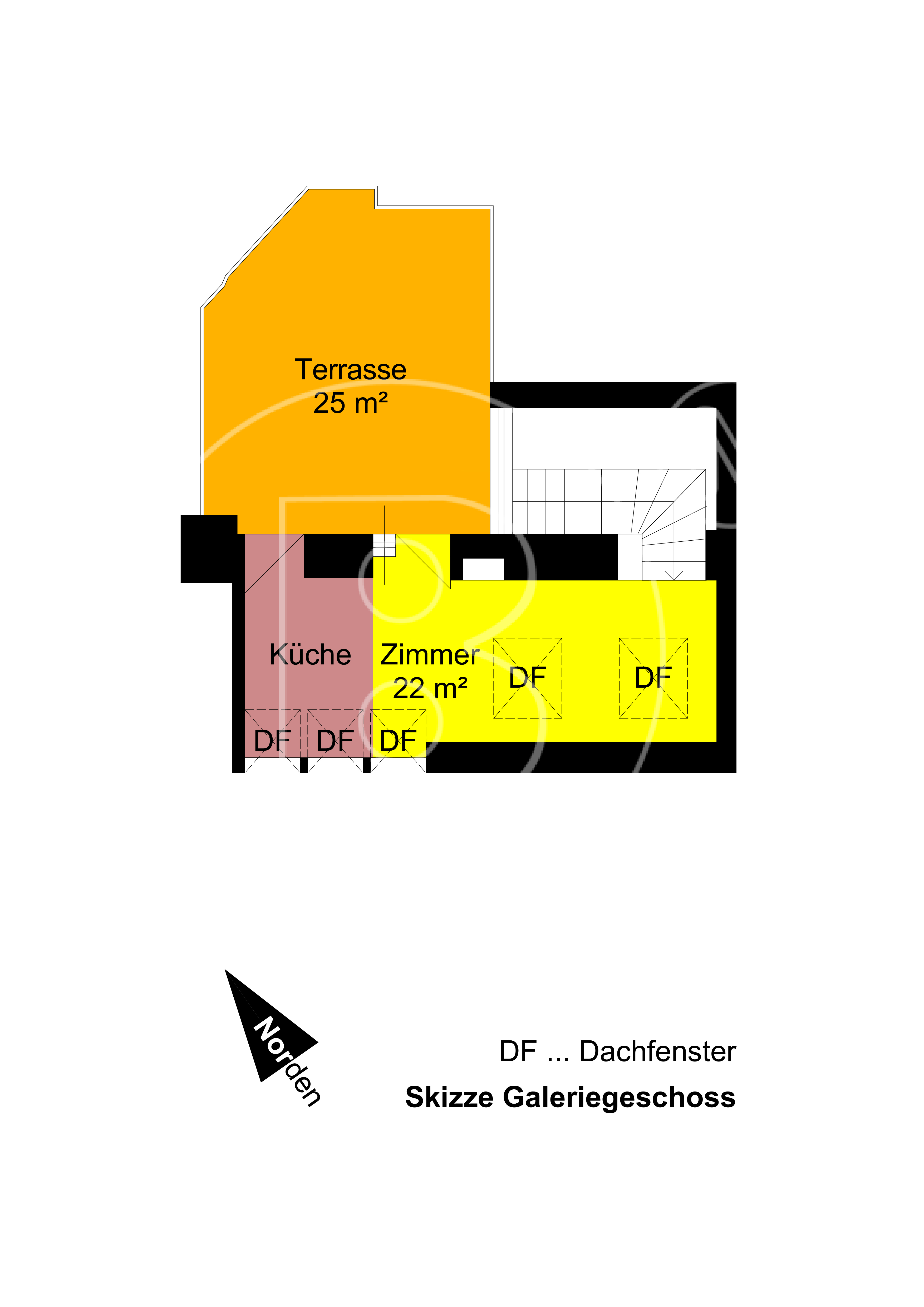 GRUNDRISS - Moderne Dachgeschoss-Maisonette mit Terrasse in Spitzenlage!